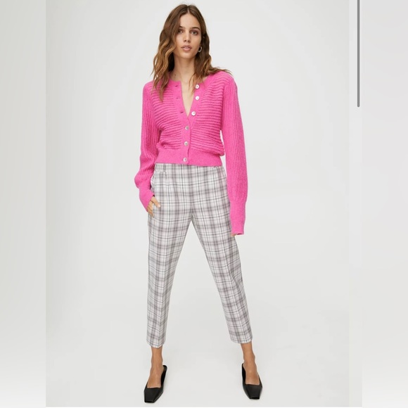 Wilfred Aritzia Darontal Yellow Plaid Pants - Picture 5 of 5